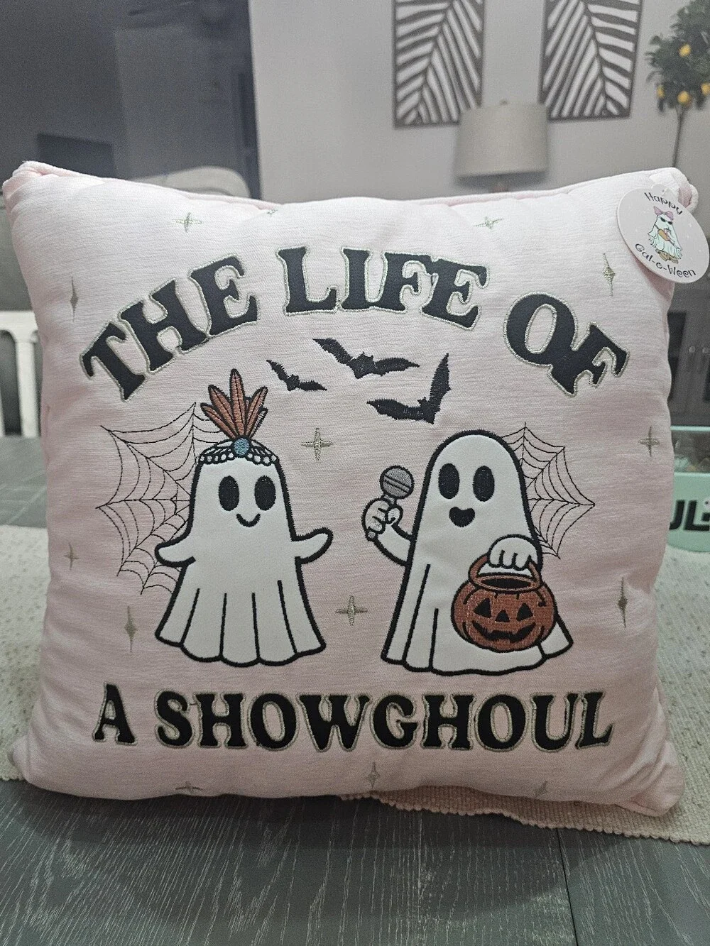 NWT! Taylor Swift Inspired THE LIFE OF A SHOWGHOUL Halloween Pillow!